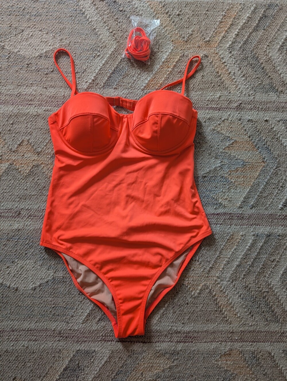 J. Crew Size 10 One Piece Bright Coral Swim Suit